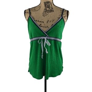 Medium Converse One Star green v-neck tank